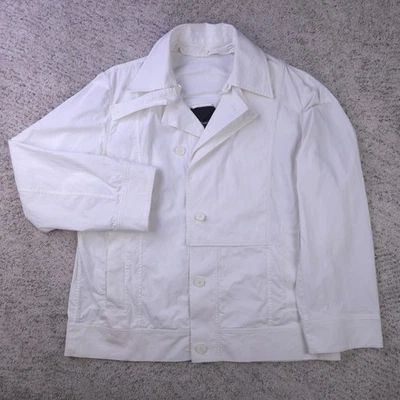 Chaqueta 3.1 Phillip Lim para mujer con botones medianos cuello extraíble bolsillos blancos usada en excelente estado Foto 1 de 4