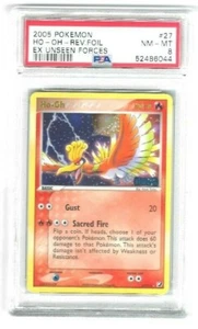 2005 Pokemon Unseen Forces Ho-Oh 27/145 Reverse Foil PSA 8 NM-MNT - Picture 1 of 2