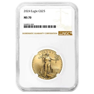 2024 $25 American Gold Eagle 1/2 oz NGC MS70 Brown Label - Picture 1 of 2