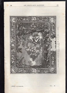 LES BEAUX ARTS ILLUSTRES N°23 1876 la tapisserie un vase funéraire le pont neuf - Picture 1 of 2