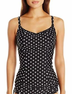 NEU PANACHE Damen-BADEANZUG schwarz weiß anya Spot Tankini-Oberteil Bügel Bademode - Bild 1 von 7