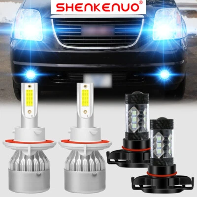 For GMC Yukon 2007-2014 LED Headlight Kit High Low Beam Fog Light 8000K Bulbs C6 - Image 1 of 4