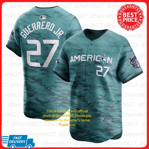 Vladimir Guerrero Jr. #27 American League 2023 All-Star Game Teal Jsy All Size Cover
