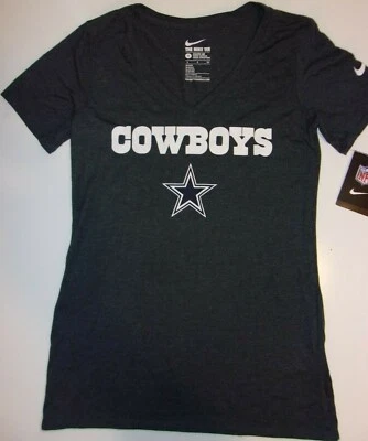 New Nike Dallas Cowboys NFL Football Wordmark Tri-Blend women's XL shirt NWT - Image 1 of 3