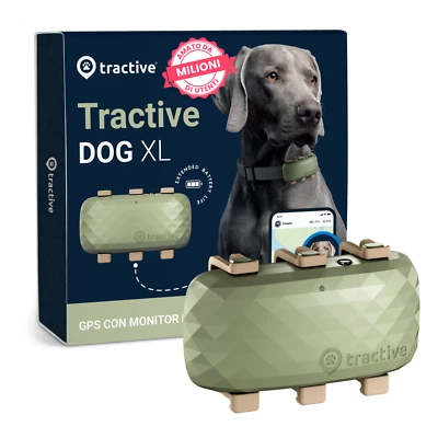 Tractive DOG XL | GPS per cani e monitor di salute | Verde | Nuovo - Image 1 of 4