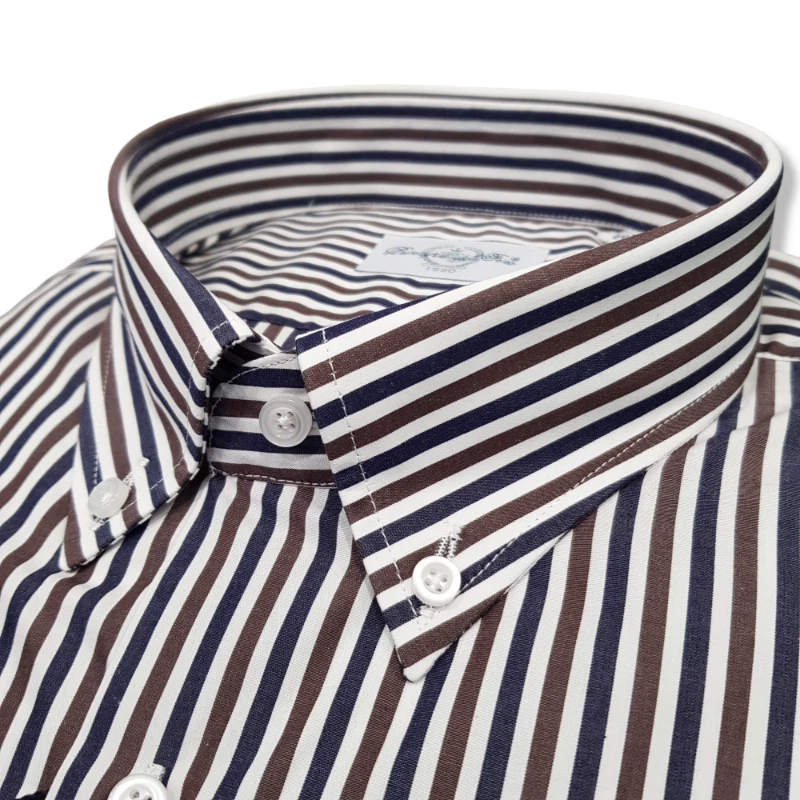 Camicia UOMO cotone doppio ritorto regular rigata "PRINCIPE DEL FORO" 40 45 - Immagine 1 di 1