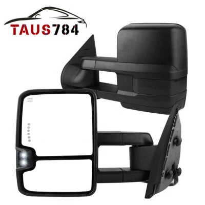 Power Heated Tow Mirrors for 2007-2013 Chevy Silverado 1500 2500HD 3500HD Signal - Image 1 of 4