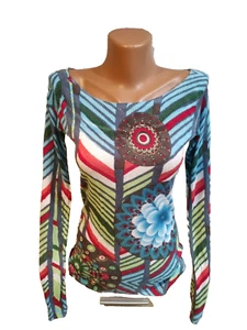 Maglione donna leggero Desigual taglia S blu multicolore - Foto 1 di 14