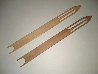 2 agujas de red de pesca de MADERA 9"x.75" nuevas de colección Bellingham WA sin usar Foto 1 de 3