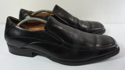 Zapatos de vestir Joseph Abboud negros sin cordones de cuero para hombre talla 13 punta cuadrada Foto 1 de 4