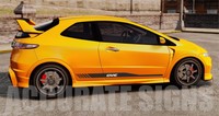 HONDA CIVIC FN EK EG GRAPHICS SET STICKERS STRIPES CAR DECALS  ALL COLOURS