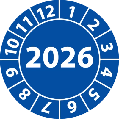 FAST-LABEL Jahresprüfplaketten 2026 Prüfaufkleber Prüfetiketten Jahresplakette für 2026