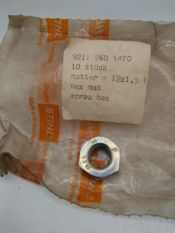 NUEVA TUERCA DE EMBRAGUE OEM STIHL 9211 260 1470 = 045 050 051 075 076 AV TS510 TS760 Foto 1 de 1