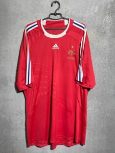 France Away football shirt 2008 - 2009 Team Jersey Red Adidas Mens Size 2XL