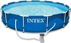Intex 12ft x 30in Deep Metal Frame Pool with filter pump