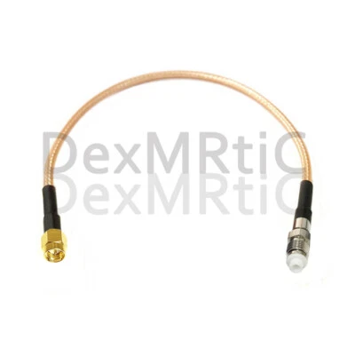 SMA Male Plug to FME Female Jack RF coaxial cable adapter RG316 15cm 6inch - Image 1 of 3