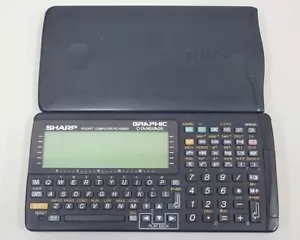 SHARP Komputer kieszonkowy PC G850V Kalkulator funkcyjny Testowany Japonia - Zdjęcie 1 z 4