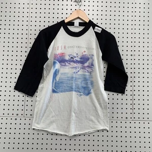 VTG 80s Rush Shirt Mens Fits Small Grace Under Press 3/4 Sleeve 1984 Tour 17x25 - Picture 1 of 22