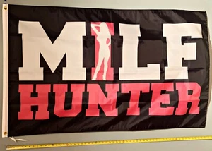 BEER FLAG FREE USA SHIP Milf Hunter Pink Pose Love Hot Moms Poster USA Sign 3x5' - Picture 1 of 1