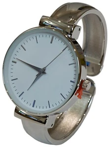 Blekon Collections Womens Elegant Big Dial Silver Stanless Steel Back Cuff Watch - Picture 1 of 10