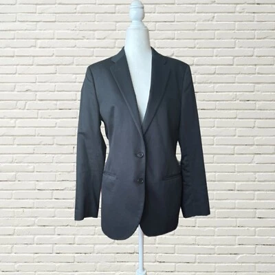 Chaqueta Blazer Helmut Lang Vintage Años 90 Algodón Negro Forrada Satinada Talla S Foto 1 de 4