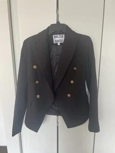 WALTER BAKER PHELPS SUITING DOUBLE BREASTED Black JACKET SIZE XS $298 - Picture 1 of 14