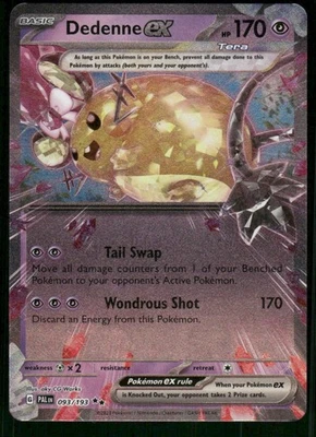 Dedenne ex - 093/193 Double Rare Holo NM Pokemon SV02: Paldea Evolved - Image 1 of 2