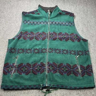 Chaleco De Colección Eddie Bauer Para Hombres XL Polartec Vellón Suroeste Azteca Hecho en EE. UU. 90s Foto 1 de 4