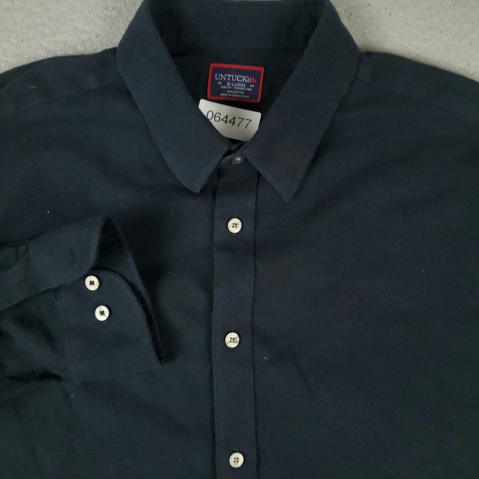 UNTUCKit Shirt Mens Size XL Black Flannel Button Up Long Sleeve * - Image 1 of 4