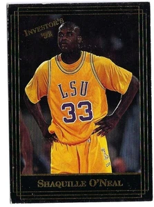 SHAQUILLE O'NEAL 1992 INVESTOR'S JOURNAL GOLD CARD #68 LSU - Picture 1 of 2