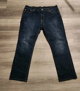 Pantalones de mezclilla cómodos elásticos ajustados Levis 511 para hombre 38X30 azul oscuro  - Imagen 1 de 7