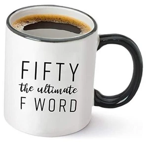 Fifty The Ultimate F Word - 50th Birthday Gifts for Women and Men - Funny Bday - Picture 1 of 4