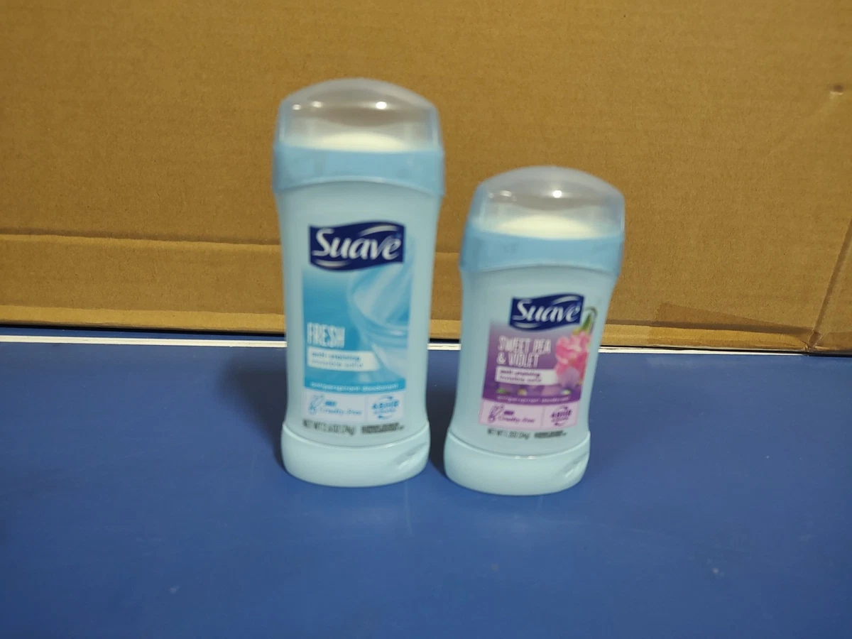 Suave Invisible Solid Antiperspirant Sweet Pea & Violet - 2.6oz 24-Hour Odor & Wetness Protection