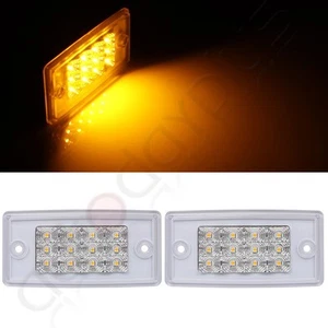 2Pcs 12 LED Clear Lens Amber Light 12V Side Marker Turn Signal Trailer Truck - Picture 1 of 8