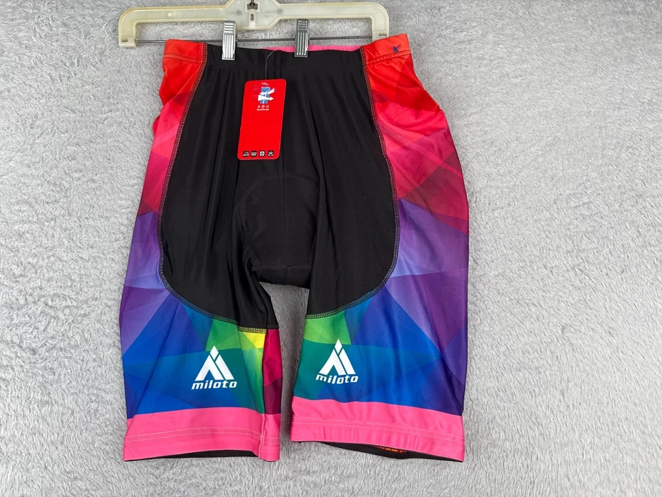Miloto Cycling Shorts Womens 3XL XXXL Black Pink Blue Polyester Blend Padded - Image 1 of 4
