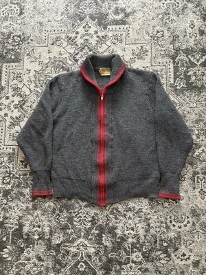Vintage 1950-1960’s Skookum Letterman Cardigan Sweater 100% Virgin Wool Size 38 - Image 1 of 4