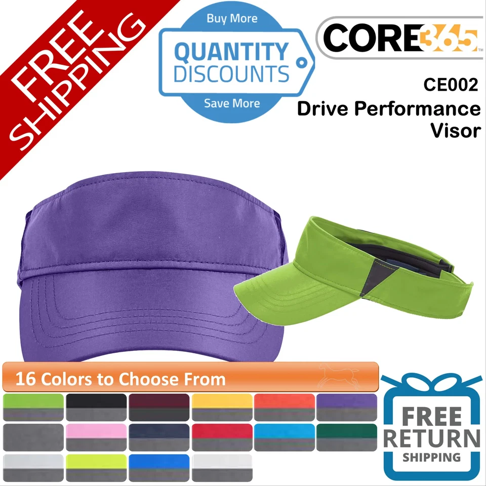 🔥 Viseira de microfibra pré-curvada masculina CORE365 Drive Performance CE002 - Imagem 1 de 1