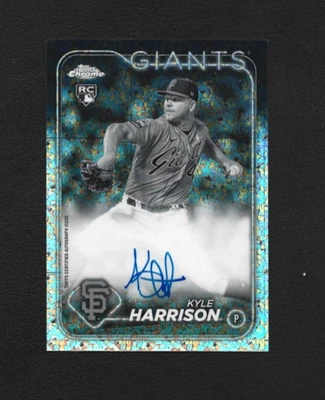 2024 Topps Chrome Kyle Harrison Rookie Black & White Mini-Diamond Refractor Auto - Image 1 of 2