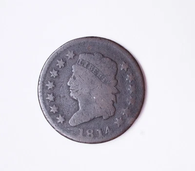 Centavo grande cabeza clásica 1814 1c ccc Foto 1 de 2