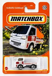 2022 Matchbox #43 Subaru Sambar WHITE | RED | FSC - Picture 1 of 1