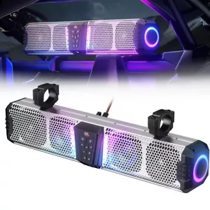 KEMIMOTO Midnight S60 26" RGB UTV Sound Bar for Golf Cart Marine 1"-2" Roll Bar - Picture 1 of 11