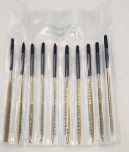10pcs Titanium Coated Diamond Needle File Set Mini Fine Diamond Files 140x3mm - Picture 1 of 5