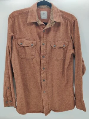 Camisa con botones ASCEND para hombre color tostado texturizado franela exterior talla pequeña Foto 1 de 4