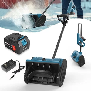 21V 13-Inch Cordless Electric Snow Shovel with Directional Plate - Battery Power - Picture 1 of 9