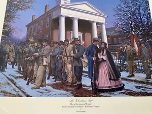 "The Christmas Gift" John Paul Strain Civil War Print - Winchester VA, COA, 1862 - Picture 1 of 8