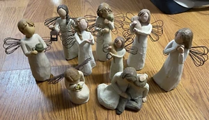 9 Demdaco Willow Tree Figurines Brother Sister Angel of Hope Miracles Freedom - Picture 1 of 5