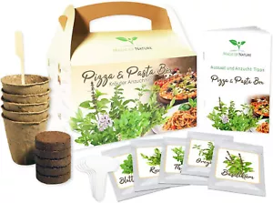 Pizza & Pasta Box - Kräuter Anzuchtset - zum Selberzüchten oder zum Verschenken - Bild 1 von 10