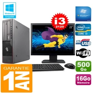 PC Fujitsu Esprimo E700 E90+ SFF I3-2120 16Go Scheibe 500Go Wifi W7 Ecran 22 " - Bild 1 von 1