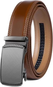  Ratchet Belts for Men-Black/Belt Leather 1 36" to 42" Waist Adjustable Brown - Picture 1 of 3