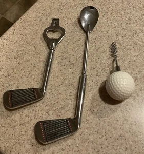 Vintage Novelty Golf Club Bar Tools Set Accessories For Cocktails/Display Japan - Picture 1 of 1